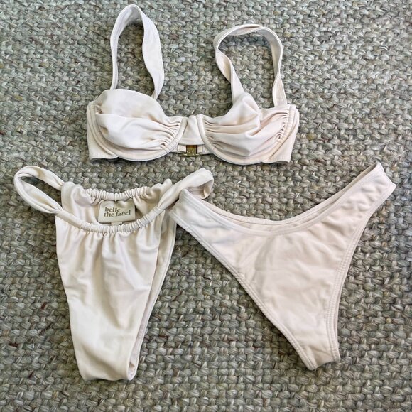 BELLE THE LABEL ORACLE TOP / BARE BOTTOMS Size Small/Medium CREAM - Picture 4 of 14